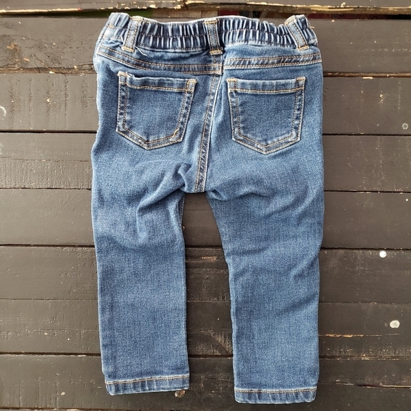 Garanimals Baby Girl 18 Months Medium Wash Denim Jeans Adjustable Waist - Picture 2 of 3